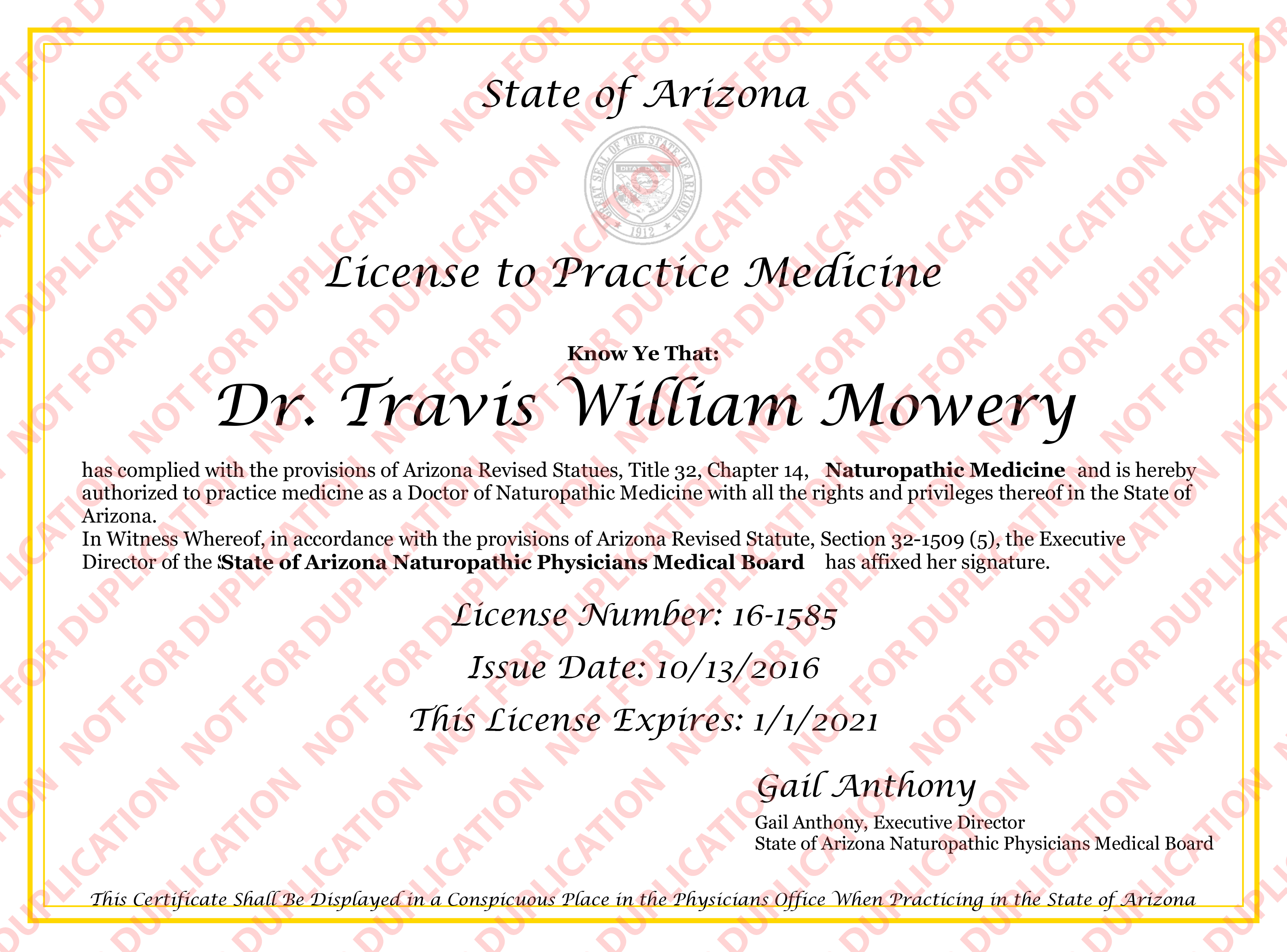 medical licenses